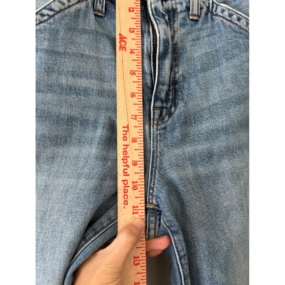 Madewell Wide-Leg Crop Jeans: Frayed Drop-Hem Edition SZ 25 - Picture 8 of 12